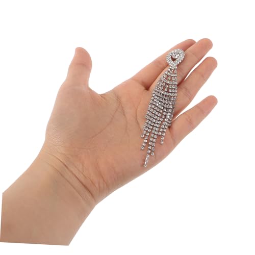 IMIKEYA Glitzernde Lange Quastenohrringe mit Funkelnden Strasssteinen Leichte Statement Ohrringe für Damen Eleganter Kristallanhänger für Partys und Festliche Anlässe IMIKEYA Glitzernde Lange Quastenohrringe mit Funkelnden Strasssteinen Leichte Statement Ohrringe für Damen Eleganter Kristallanhänger für Partys und Festliche Anlässe von IMIKEYA