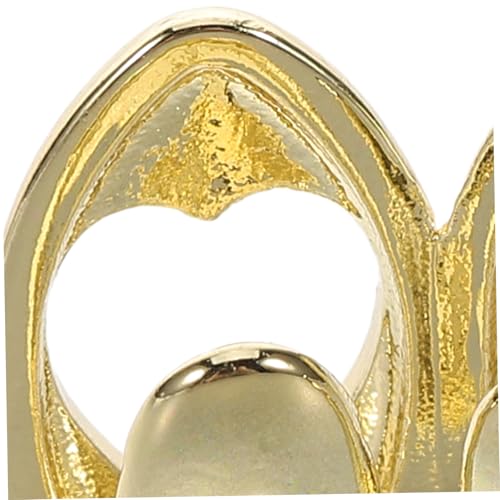 IMIKEYA Goldene Hip Hop Zahnschmuck Grills mit Herz Motiv Polierte Oberfläche Dualtone Design für Damen und Herren Modischer Party und Alltags Schmuck Gefälschte Zähne Caps Stylischer von IMIKEYA