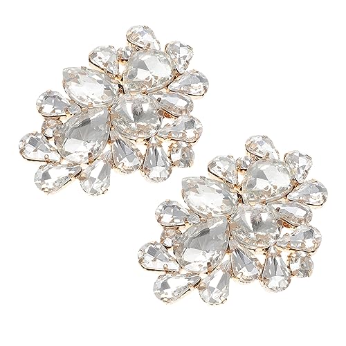 IMIKEYA Goldene Schuhclips für Damen Abnehmbare Funkelnde Strasssteine Eleganter Schuhschmuck Vielseitige Dekoration für Braut Hochzeit Party und Alltag von IMIKEYA