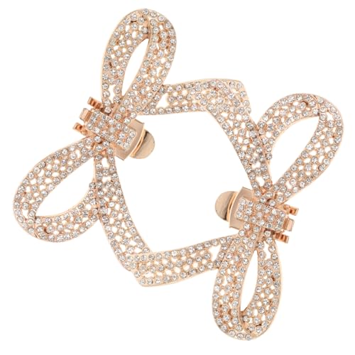 IMIKEYA Goldene Schuhclips mit Strasssteinen Abnehmbare Schleifen Schuhschnallen für Damen High Heels Pumps Brautschuh Dekoration Vielseitiger Schuhschmuck für Hochzeit und Party von IMIKEYA