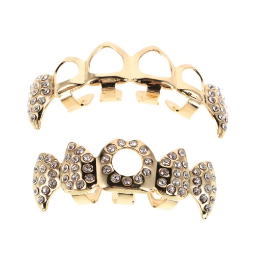 IMIKEYA Goldene Vampir Zahn Hohl Gefertigter Metallzahn mit Spitzem Design Passend Leichter Einfacher Sitz Stilvolles Hip Hop Schmuckaccessoire für Halloween und Cosplay IMIKEYA Goldene Vampir Zahn Hohl Gefertigter Metallzahn mit Spitzem Design Passend Leichter Einfacher Sitz Stilvolles Hip Hop Schmuckaccessoire für Halloween und Cosplay von IMIKEYA