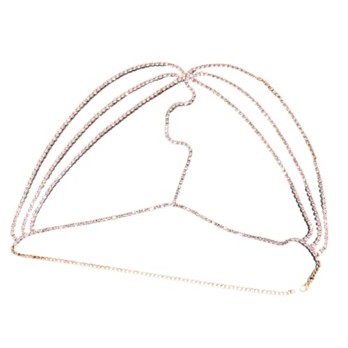 IMIKEYA Goldfarbener Damen Haarschmuck Kristall Stirnband Mehrlagiges Elegantes Headpiece für Hochzeit Festliche Anlässe Cosplay Schmuck Accessoire von IMIKEYA