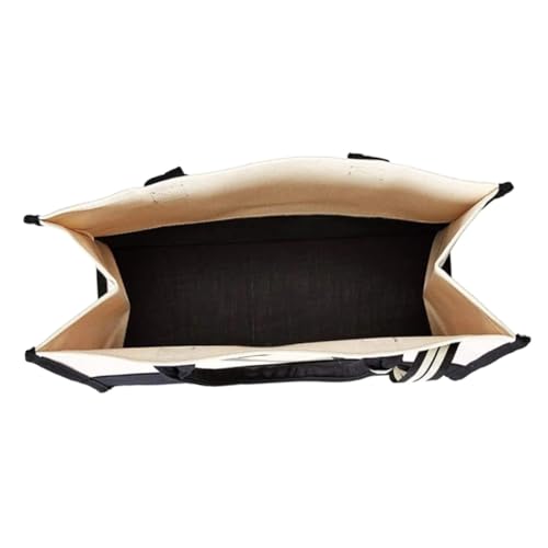 IMIKEYA Große Canvas Schultertasche Damen Multifunktionale Tragetasche mit Weit Öffnung und Verstärktem Boden Langlebiges Material für Alltag Shopping und Freizeit Bequeme Tragbarkeit und von IMIKEYA