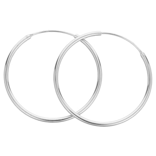 IMIKEYA Große Creolen Ohrringe Vintage Stil Sterlingsilber Rund Leicht Elegant Damen Ohrschmuck Für Alltag und Festlichkeiten von IMIKEYA