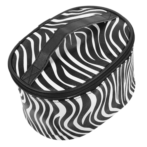 IMIKEYA Große Kosmetiktasche Damen mit Streifenmuster Multifunktionale Reise Make Up Tasche Leichtem Vielseitige Toilettenartikel Aufbewahrungstasche für Unterwegs und Urlaub von IMIKEYA