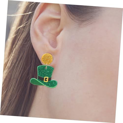 IMIKEYA Grüne Kleeblatt Dangle Ohrringe Damen Leicht Langlebig Patrick Festival Schmuck Modisch für Party Alltag von IMIKEYA