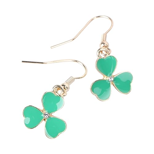 IMIKEYA Grüne Shamrock Ohrstecker Damen Alloy Fashion Schmuck Langlebig Farbintensiv für Alltag Party Patricks Day von IMIKEYA