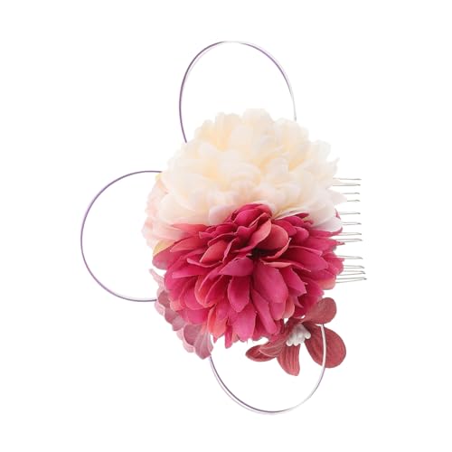 IMIKEYA Haarkamm Mit Handgefertigten Künstlichen Blumen Japanisch Inspiriert Für Hochzeiten Und Brautschmuck Dekoratives Accessoire Für Frauen Und Mädchen von IMIKEYA