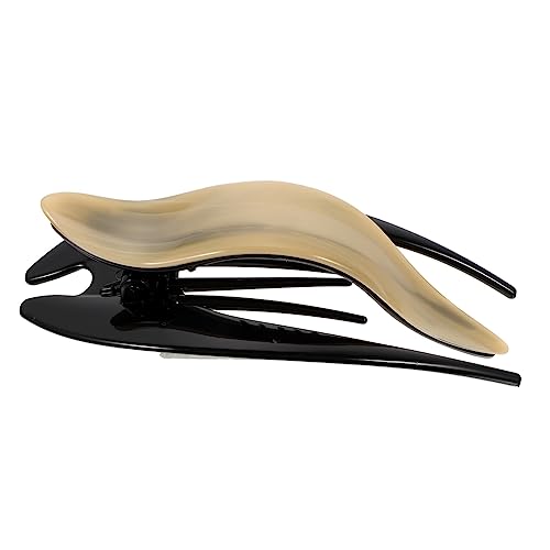 IMIKEYA Haarklammer Groß Für Damen Wiederverwendbare Französische Haarspange Dicke Haarklammer Für Hohen Pferdeschwanz Robust Und Langlebig Stylisches Haarschmuck in Milchtee Farbe von IMIKEYA