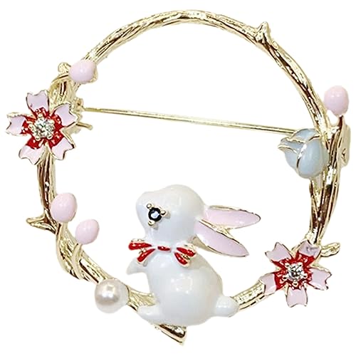 IMIKEYA Brosche Hase Anstecknadel für Damen Japanischer Stil Süße Hasenbrosche Dekorative Brosche für Kleidung Schals und Hüte von IMIKEYA