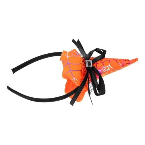 IMIKEYA Halloween Hexenhut Haarschmuck Kreatives Stirnband für Kostümpartys Bequemer Haarreif mit Spitzem Hut für Halloween Feiern und Fotosessions von IMIKEYA