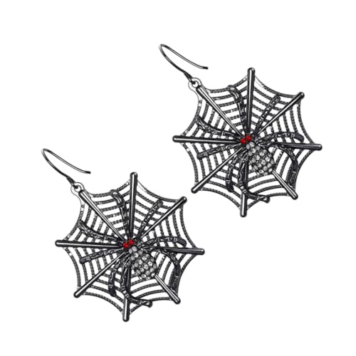 IMIKEYA Halloween Ohrringe Spinnenform Leichtem Legierungsmetall Modischer Schmuck für Frauen und Mädchen für Halloween Partys und Kostüm Accessoire Schwarz von IMIKEYA