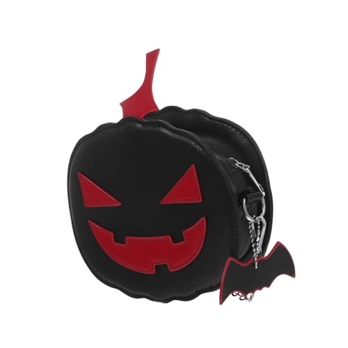 IMIKEYA Halloween Pumpkin Crossbody Bag für Frauen Leichte Pu-Schultertasche in Kürbisform mit Gliederkette Vielseitig Tragbar als Schulter Umhängetasche für Party und Gothic Style von IMIKEYA