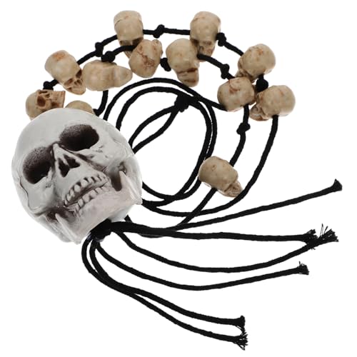 IMIKEYA Halloween Resin Schädel Anhänger Halskette Langlebiger Leichter Retro Skelett Schmuck für Halloween Party Kostüm Gruseliges Design für Damen und Herren IMIKEYA Halloween Resin Schädel Anhänger Halskette Langlebiger Leichter Retro Skelett Schmuck für Halloween Party Kostüm Gruseliges Design für Damen und Herren von IMIKEYA