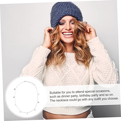 IMIKEYA Halskette Damen Choker Verstellbar Leicht Hautfreundlich Glänzend Schlüsselbein Kette Modisch Eleganter Schmuck für Frauen Mädchen von IMIKEYA