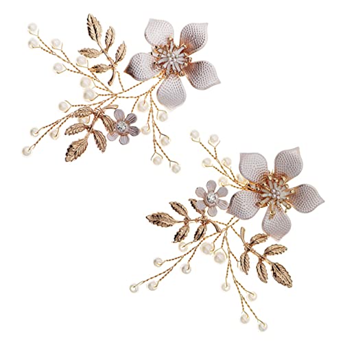 IMIKEYA Handgefertigte Schuhclips Blumen Wiederverwendbare Damenschuhdekoration Eleganter Brautschmuck Vielseitig für Hochzeit Party Abschluss Passend für Pumps Sandalen Stiefel von IMIKEYA