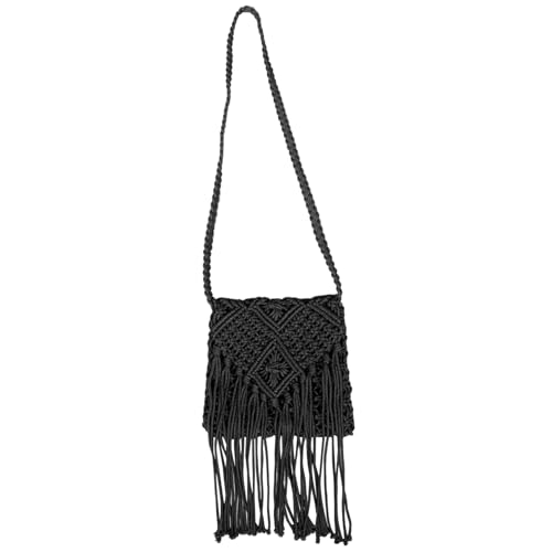 IMIKEYA Handgefertigte Umhängetasche für Damen im Boho Stil Kleine Gewebte Strandtasche mit Verstellbarem Schultergurt und Modischen Quasten für Urlaub und Freizeit IMIKEYA Handgefertigte Umhängetasche für Damen im Boho Stil Kleine Gewebte Strandtasche mit Verstellbarem Schultergurt und Modischen Quasten für Urlaub und Freizeit von IMIKEYA