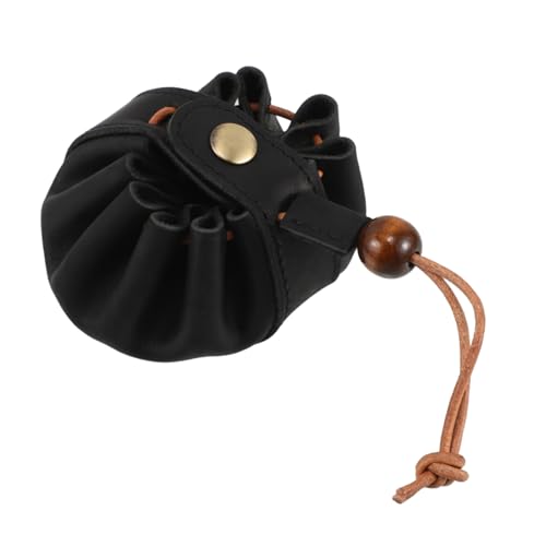 IMIKEYA Handgefertigtes Mini Portemonnaie Damen Klein mit Kordelzug Münzbeutel und Organizer Stilvoller Geldbeutel für Alltag Kompakte Mini Tasche für Münzen und Kleine Accessoires von IMIKEYA