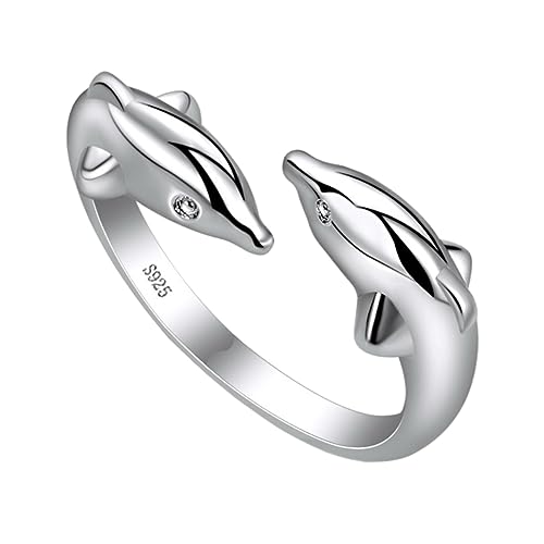 IMIKEYA Öffnungsring Silber Kreativer Fingerring Verstellbarer Modering Einzigartige Fingerdekoration Für Frauen Festlicher Schmuck Fingeraccessoire von IMIKEYA