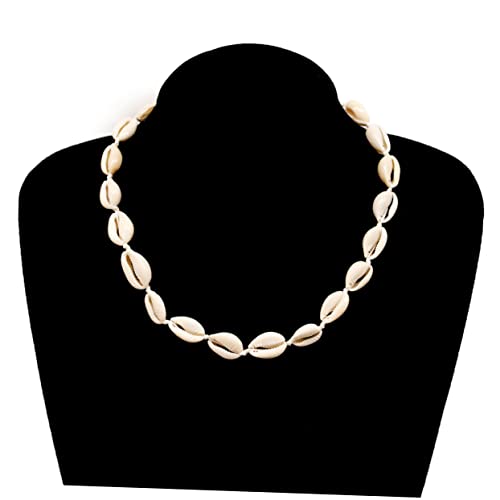 IMIKEYA Schmuck Halskette Aus Muschel Für Frauen Handgemachte Muschelkette Muschelkette Aus Für Damen Weißer Faden von IMIKEYA
