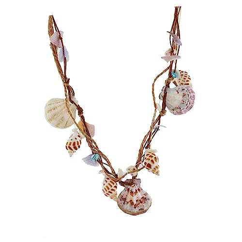 IMIKEYA Hawaiian Shell Pendant Necklace für Damen Handgefertigte Clavicle Kette Boho Strandschmuck für Urlaub und Besondere Anlässe Stilvoller Halsschmuck für Jede Gelegenheit von IMIKEYA