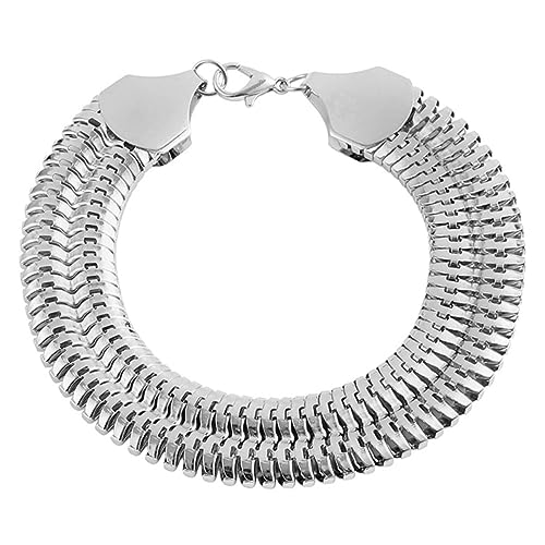 IMIKEYA Herren Armband Cooles Hip Hop Linkarmband im Punk Stil Personalisiert für Männer Perfektes Geburtstag oder Vatertag von IMIKEYA