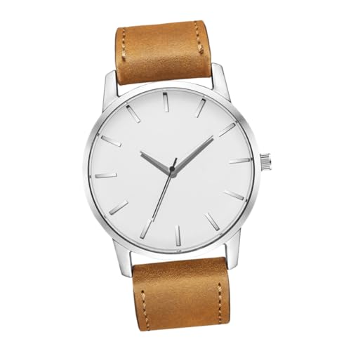 IMIKEYA Herren Armbanduhr mit Großem Ziffernblatt PU Robuste Business und Freizeituhr Verstellbar für Alltag und Besondere Anlässe von IMIKEYA