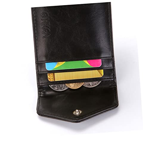 IMIKEYA Herren Geldbörse PU mit RFID Schutz Multifunktionale Ultradünne Karten und Münztasche Schlankes Design Praktische Business Clutch Schwarz von IMIKEYA