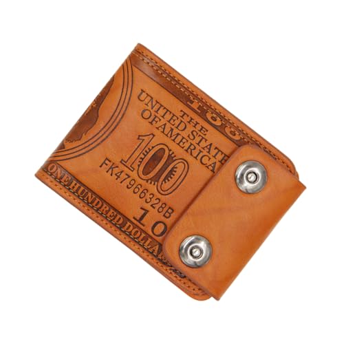 IMIKEYA Herren Vintage Geldbörse Kleine Bifold Geldbörse mit Doppeltem Knopfverschluss für Karten und Bargeld Multifunktionale Slim Wallet für Herren für Alltag von IMIKEYA