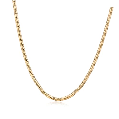 IMIKEYA Herren Kette Goldfarben Curb Gliederkette aus Langlebiger Legierung Modisch Dicke Glieder Lang Elegantes Accessoire für Stilbewusste Männer Vielseitig Kombinierbar von IMIKEYA