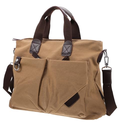 IMIKEYA Herren Umhängetasche Canvas Leichtgewichtige Business Crossbody Tasche Atmungsaktiv Strapazierfähiges Material Viel Stauraum für Alltag Reise von IMIKEYA