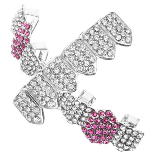 IMIKEYA Hip Hop Zähne Grill Abnehmbare Silberne Metallzähne Langlebig und Schmuck für Party Halloween Rapper Style Geeignet für Zähne Geschenkidee von IMIKEYA