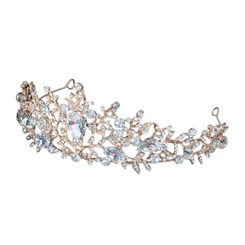 IMIKEYA Tiara Für Mädchen Hochzeit Diadem Mit Kristallverzierung Stirnband Für Party Frauen Haarschmuck Brautkopfschmuck Zeremonie Accessoire von IMIKEYA