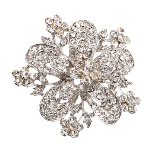 IMIKEYA Hochzeits Brosche mit Strass Anstecknadel für Damen Eleganter Brautschmuck für Kleidung Schal und Hut Perfektes zu Hochzeit und Besonderen Anlässen von IMIKEYA