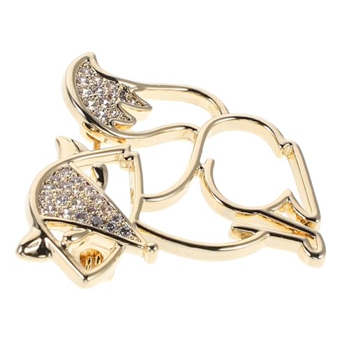 IMIKEYA Hohle Fuchsbrosche Umhangbrosche Anzug Fuchs Clip Schal Clip Schal Kragenbroschen Für Damen Broschen Für Damen Kreative Anstecknadel Brosche Schmuck Fuchs von IMIKEYA