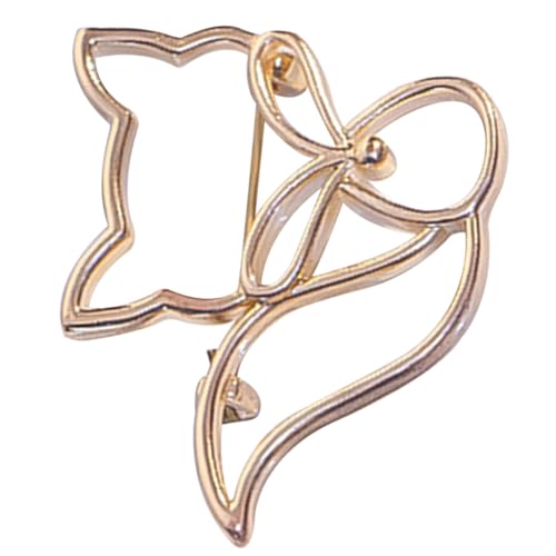 IMIKEYA Hollow Fox Brooch Pin für Damen Anstecknadel Metall Dekorative Brosche für Kleidung Schals Hüte und Anzüge Kreatives Accessoire Goldfarbe von IMIKEYA