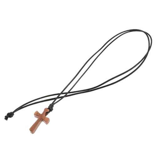 IMIKEYA Holz Kreuz Anhänger Halskette für Herren und Damen Verstellbare Schnur Schmuck Symbol der Verbindung und Hingabe Langlebig und Stylisch für Religiöse Anlässe IMIKEYA Holz Kreuz Anhänger Halskette für Herren und Damen Verstellbare Schnur Schmuck Symbol der Verbindung und Hingabe Langlebig und Stylisch für Religiöse Anlässe von IMIKEYA