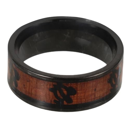 IMIKEYA Holzoptik Herrenring mit Schildkrötenmuster Cooles Titanstahl Fingeraccessoire für Partys Feiertage und Alltägliche Outfits Schwarz IMIKEYA Holzoptik Herrenring mit Schildkrötenmuster Cooles Titanstahl Fingeraccessoire für Partys Feiertage und Alltägliche Outfits Schwarz von IMIKEYA