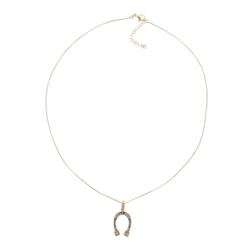 IMIKEYA Horseshoe Charm Halskette Damen Herren Modeschmuck Goldfarben Micro Zirkonia Anhänger Skin Friendly Schmuck für Geburtstag Valentinstag IMIKEYA Horseshoe Charm Halskette Damen Herren Modeschmuck Goldfarben Micro Zirkonia Anhänger Skin Friendly Schmuck für Geburtstag Valentinstag von IMIKEYA