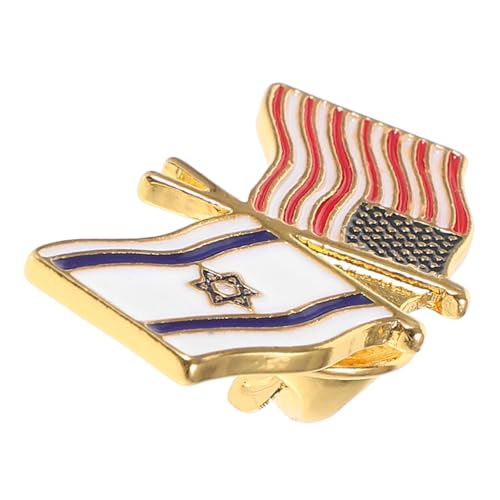 IMIKEYA Israelische und US Flagge Brosche Metall Anstecknadel für Kleidung Hüte Dekoration und Patriotische Unterstützung Hochwertiges Design mit Präzisen Details und Langlebigem Material von IMIKEYA