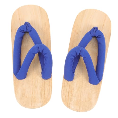 IMIKEYA Japanische Holz Clogs Damen Hausschuhe mit Rutschfester Gummisohle Atmungsaktive Bequeme Sommer Hausschuhe mit Mittelhohem Absatz Geeignet für Zuhause und Alltag für Fußgröße von IMIKEYA