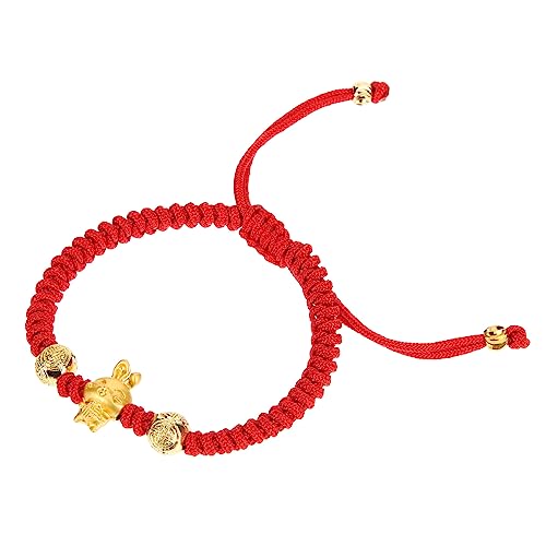 IMIKEYA Kaninchen Armband Roter Schnur Chinesisches Zodiac Jahr Handgewebtes Glücksarmband für Damen und Herren Perfektes Chinesischen Neujahr Symbol IMIKEYA Kaninchen Armband Roter Schnur Chinesisches Zodiac Jahr Handgewebtes Glücksarmband für Damen und Herren Perfektes Chinesischen Neujahr Symbol von IMIKEYA