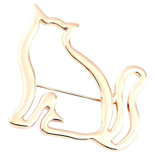 IMIKEYA Katze Brosche Anstecknadel Niedliche Langlebige Anstecknadel mit Durchbrochenem Design für Kleidung Hüte und Taschen für Alltag und Formelle Anlässe von IMIKEYA