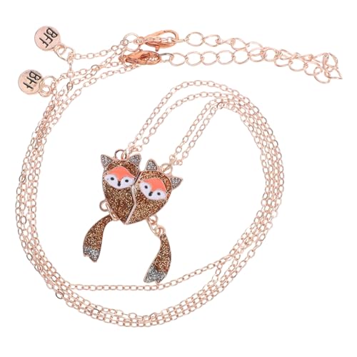 IMIKEYA Kinderschmuck Schmuck Für Kleine Mädchen Halsketten Für Kleinkind Halsketten Für Mädchen Mutter Tochter Halskette Fuchs Halskette Für Kawaii Fuchs von IMIKEYA