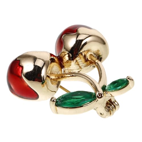 IMIKEYA Kirsche Brosche Dekorative Anstecknadel für Damen Vielseitiges Accessoire für Anzüge Pullover Taschen Elegantes für Besondere Anlässe von IMIKEYA