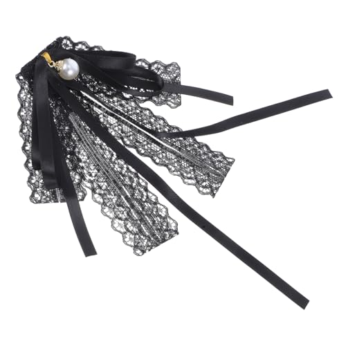 IMIKEYA Kleidungszubehör Fliege Brosche-krawatte Spitzenband Schwarz Für Frauen Hemden Röcke Kragen Oder Stehkragen Mit Nadel Für Leichtes Tragen Geeignet von IMIKEYA