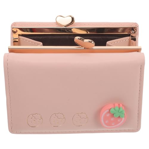 IMIKEYA Kleine Damen Geldbörse PU Mini Portemonnaie mit Kartenfächern und Münzfach Süße Handtasche für Alltag Shopping und Reise Praktische Clutch für Frauen von IMIKEYA