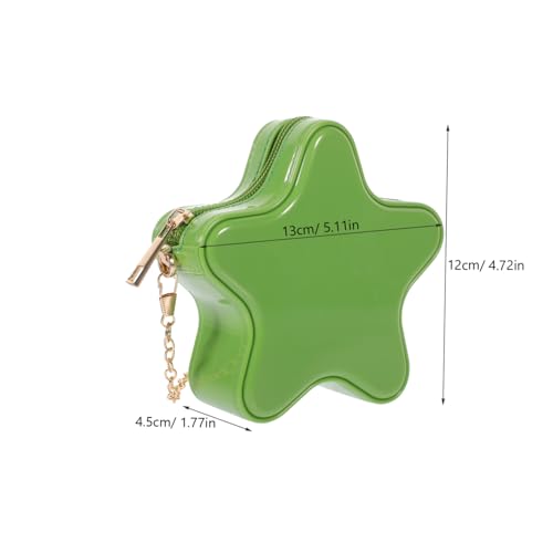 IMIKEYA Kleine Grüne Stern Ketten Umhängetasche Damen Leichte Crossbody Bag Langlebig Legierung und PVC für Alltag Handy und Kosmetik von IMIKEYA