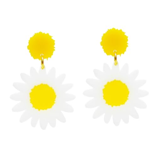 IMIKEYA Kleine Sonnenblumen Ohrringe Damen Ohrstecker Gelb Leicht Elegant Modisch Frische Blüten Schmuck für Alltag und Fest von IMIKEYA