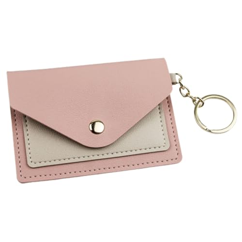 IMIKEYA Kleines Damen Kartenetui mit Schlüsselanhänger Tragbare Geldbörse Candy Farben Eleganter Kartenhalter für Kreditkarten und Kleine Gegenstände für Handtaschen von IMIKEYA